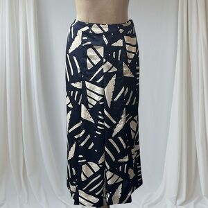 Ralph Lauren Black and Cream Wide Leg Pants